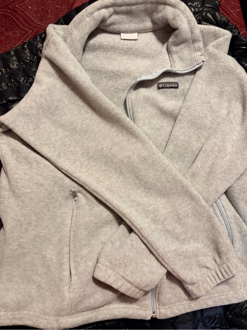 Columbia Women's Light Gray Teddy Fleece Jacket